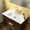 SENSEA Lavabo a incasso rettangolare vasca centrale Jnka L 91 x H 18 x P 46.5 cm in ceramica bianco lucido