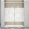 Leroy Merlin Porta doccia scorrevole L 138-139.5 cm x H 200 cm per nicchia in vetro smerigliato SP. 6 mm, profilo opaco bianco, serie Jazz