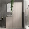SENSEA Mobile lavanderia Jnka 1 anta in truciolare legno larice bianco P 45 x L 50 x H 89 cm