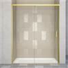Leroy Merlin Porta doccia scorrevole L 138-139.5 cm x H 200 cm per nicchia in vetro trasparente SP. 6 mm, profilo dorato, serie Jazz