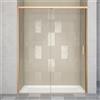 Leroy Merlin Porta doccia scorrevole L 138-139.5 cm x H 200 cm per nicchia in vetro trasparente SP. 6 mm, profilo dorato, serie Jazz