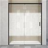 Leroy Merlin Porta doccia scorrevole L 138-139.5 cm x H 200 cm per nicchia in vetro smerigliato SP. 6 mm, profilo opaco nero, serie Jazz