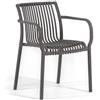 NEW GARDEN Set di 6 sedie da giardino con braccioli Athena NEW GARDEN, seduta antracite