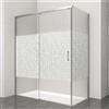 Leroy Merlin Porta doccia scorrevole L 158-159.5 cm x H 200 cm per nicchia in vetro smerigliato SP. 6 mm, profilo lucido cromo, serie Jazz