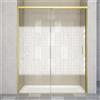 Leroy Merlin Porta doccia scorrevole L 158-159.5 cm x H 200 cm per nicchia in vetro smerigliato SP. 6 mm, profilo dorato, serie Jazz