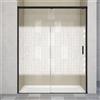 Leroy Merlin Porta doccia scorrevole L 158-159.5 cm x H 200 cm per nicchia in vetro smerigliato SP. 6 mm, profilo opaco nero, serie Jazz
