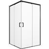 Leroy Merlin Lato per box doccia angolare scorrevole dritto H 200 x L 80 cm, sp 6 mm nero vetro senza finitura / trasparente