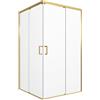 Leroy Merlin Lato per box doccia angolare scorrevole Jazz dritto sx H 200 x L 80 cm, sp 6 mm dorato vetro senza finitura / trasparente
