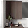 SENSEA Pensile bagno Jnka legno noce in truciolare SENSEA, 2 ante apertura da destra e sinistra P 20 x L 70 x H 75 cm