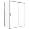 Leroy Merlin Porta doccia L 67-68 cm x H 200 cm per nicchia in vetro trasparente SP. 6 mm, profilo argento, serie Jazz
