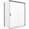 Leroy Merlin Porta doccia L 67-68 cm x H 200 cm per nicchia in vetro trasparente SP. 6 mm, profilo opaco nero, serie Jazz
