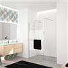 Leroy Merlin Box doccia walk-in Elidesign, vetro serigrafato 8 mm, L max 160 cm x H 200 cm, profilo cromo