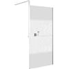 Leroy Merlin Box doccia walk-in Elidesign, vetro serigrafato 8 mm, L max 140 cm x H 200 cm, profilo cromo