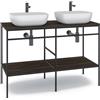 MADERO Mobile bagno da terra con lavabo L 120 x H 92 x P 45.5 cm marrone per doppia vasca dx Outline