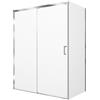 Leroy Merlin Porta doccia L 87-88 cm x H 200 cm per nicchia in vetro trasparente SP. 6 mm, profilo lucido cromo, serie Jazz