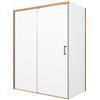 Leroy Merlin Porta doccia L 87-88 cm x H 200 cm per nicchia in vetro trasparente SP. 6 mm, profilo dorato, serie Jazz