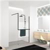 Leroy Merlin Box doccia walk-in Elidesign, vetro serigrafato 8 mm, L 120 cm x H 200 cm, profilo nero