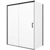 Leroy Merlin Porta doccia L 77-78 cm x H 200 cm per nicchia in vetro trasparente SP. 6 mm, profilo opaco nero, serie Jazz