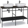 MADERO Mobile bagno da terra con lavabo L 120 x H 92 x P 45.5 cm nero per doppia vasca dx Outline