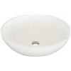 Leroy Merlin Lavabo da appoggio Terrazzo tondo in cemento bianco piletta inclusa