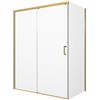 Leroy Merlin Porta doccia L 77-78 cm x H 200 cm per nicchia in vetro trasparente SP. 6 mm, profilo dorato, serie Jazz
