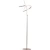 NOVECENTO Lampada da terra LED Rhonda argento, luce bianco naturale 1600 lumen NOVECENTO