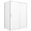 Leroy Merlin Porta doccia L 87-88 cm x H 200 cm per nicchia in vetro trasparente SP. 6 mm, profilo opaco bianco, serie Jazz