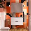 SENSEA Pensile bagno Jnka specchio in legno SENSEA, 2 ante apertura da destra e sinistra P 14 x L 90 x H 75 cm