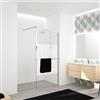 Leroy Merlin Box doccia walk-in Elidesign, vetro serigrafato 8 mm, L 120 cm x H 200 cm, profilo cromo