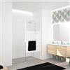 Leroy Merlin Box doccia walk-in Elidesign, vetro serigrafato 8 mm, L max 140 cm x H 200 cm, profilo bianco