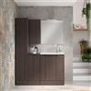 SENSEA base mobile bagno a terra Jnka SENSEA 1 anta P 45 x L 35 x H 91 cm legno noce truciolare