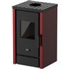 PUNTO FUOCO Stufa a legna PUNTO FUOCO Filipa 5 stelle 6 kW rossa