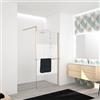 Leroy Merlin Box doccia walk-in Elidesign, vetro serigrafato 8 mm, L max 160 cm x H 200 cm, profilo dorato