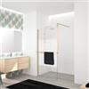 Leroy Merlin Box doccia walk-in Elidesign, vetro serigrafato 8 mm, L max 160 cm x H 200 cm, profilo dorato