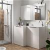 SENSEA Pensile bagno Jnka bianco opaco in truciolare SENSEA, 2 ante apertura da destra e sinistra P 20 x L 70 x H 75 cm