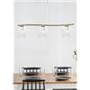 NOVECENTO Lampadario Neoclassico Candice ottone paralume bianco 3x E27 NOVECENTO