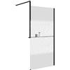 Leroy Merlin Box doccia walk-in Elidesign, vetro serigrafato 8 mm, L max 160 cm x H 200 cm, profilo nero