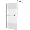 Leroy Merlin Box doccia walk-in Elidesign, vetro serigrafato 8 mm, L max 160 cm x H 200 cm, profilo nero