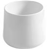 GALASSIA HOME Lavabo da appoggio Counter tondo in ceramica bianco