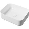 GALASSIA HOME Lavabo da appoggio Counter rettangolare in ceramica L 50 x H 17 x P 38 cm bianco