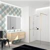 Leroy Merlin Box doccia walk-in Elidesign, vetro 8 mm, L 120 cm x H 200 cm, profilo dorato