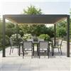 Leroy Merlin Pergola bioclimatica 3x4 m in alluminio grigio antracite - Bouganville