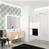 Leroy Merlin Box doccia walk-in Elidesign, vetro serigrafato 8 mm, L 120 cm x H 200 cm, profilo dorato