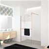 Leroy Merlin Box doccia walk-in Elidesign, vetro serigrafato 8 mm, L max 160 cm x H 200 cm, profilo dorato