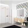 Leroy Merlin Box doccia walk-in Elidesign, vetro 8 mm, L 120 cm x H 200 cm, profilo dorato