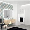 Leroy Merlin Box doccia walk-in Elidesign, vetro serigrafato 8 mm, L max 160 cm x H 200 cm, profilo bianco
