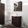 SENSEA Mobile bagno da terra con lavabo L 80 x H 75 x P 46 cm legno noce 2 cassetti per vasca centrale Jnka