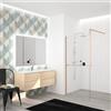 Leroy Merlin Box doccia walk-in Elidesign, vetro 8 mm, L 120 cm x H 200 cm, profilo dorato