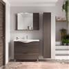SENSEA Mobile bagno da terra con lavabo L 100 x H 75 x P 46 cm legno noce 2 cassetti per vasca centrale Jnka