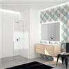 Leroy Merlin Box doccia walk-in Elidesign, vetro serigrafato 8 mm, L 120 cm x H 200 cm, profilo bianco